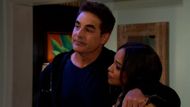 Days of Our Lives' Rafe and Jada announcing their engagement. | Image Source: Peacock